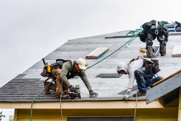 Professional Flat Roof Repair technician working in North Hills, NY